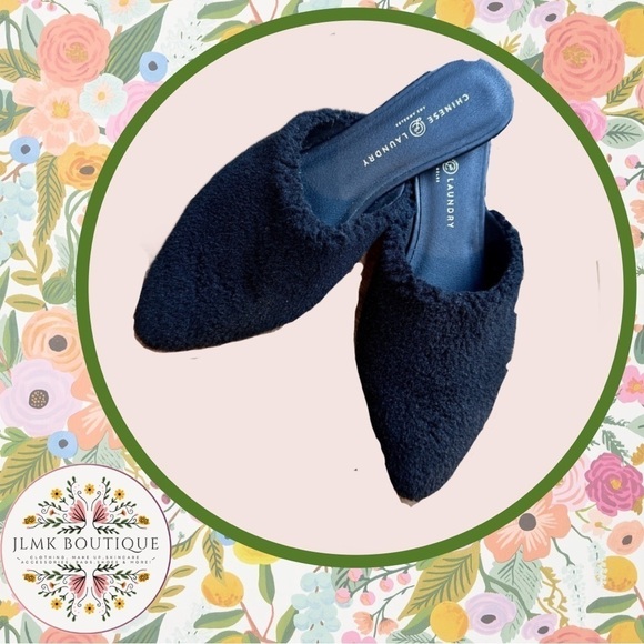 Chinese Laundry Shoes - 🥿🥿🥿CHINESE LAUNDRY EASTON FAUX FLEECE MULE SLIDES - NWOB🥿🥿🥿